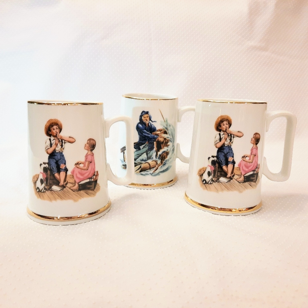 Vintage Norman Rockwell Mugs | Music Maker
